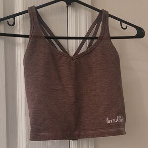 Hiercult Brown Crop Top